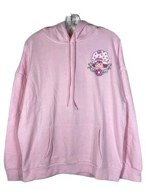 Strawberry Shortcake Womens Graphic Retro Style Hoodie Large Pink